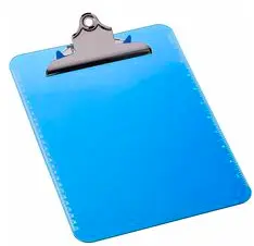 Business Source Spring Clip Plastic Clipboard - 8 1/2 "